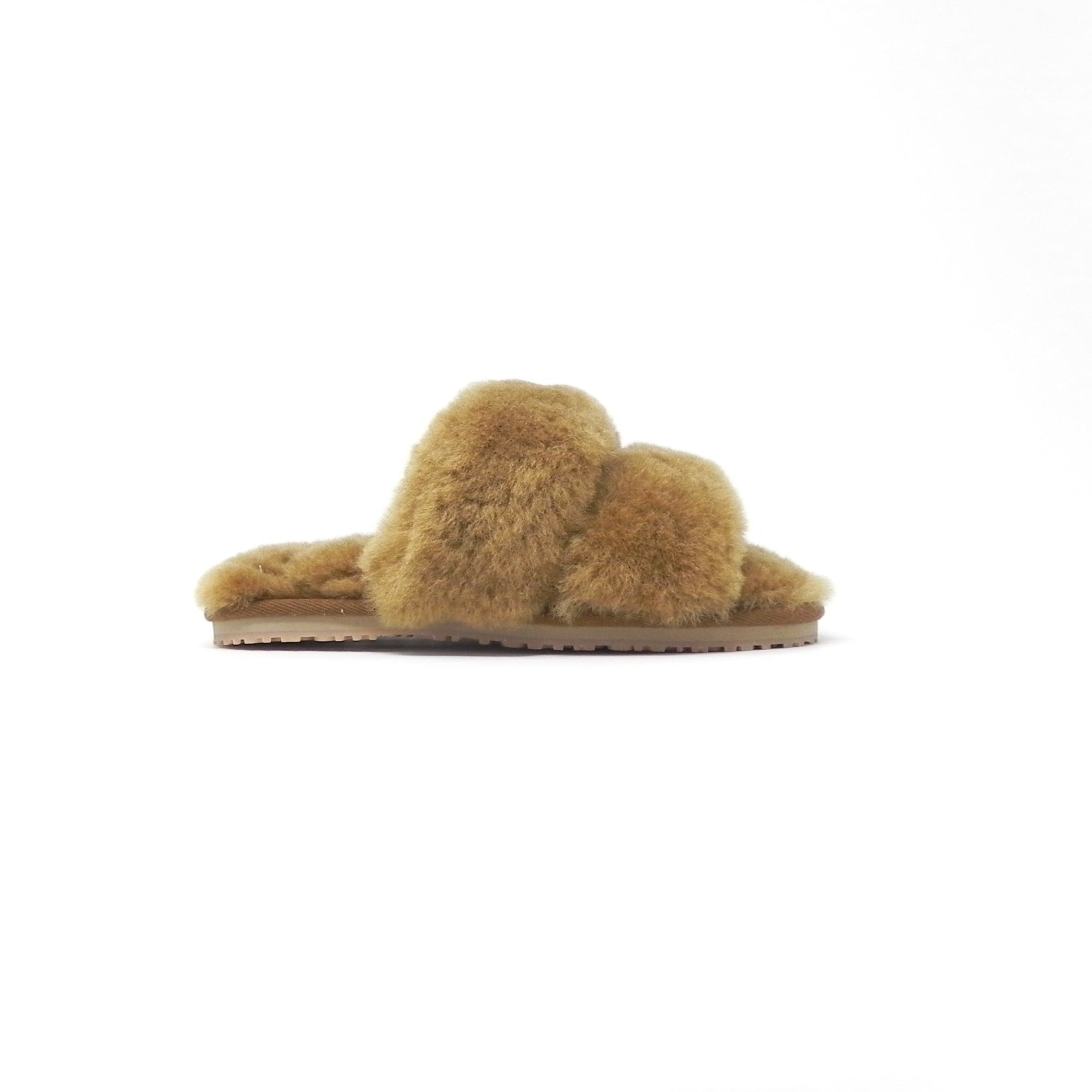 MOU - 2 stripes sheepskin fur slipper