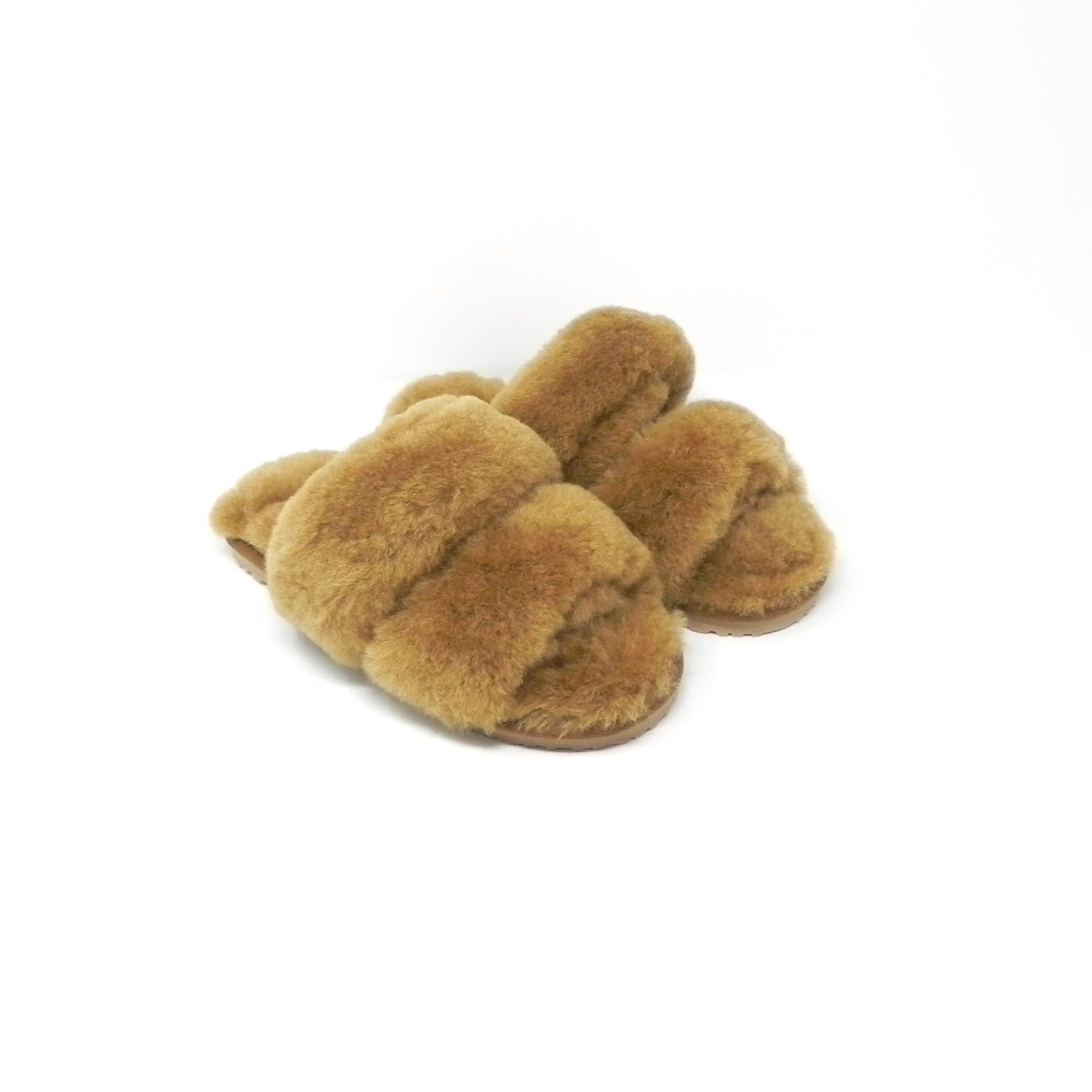 MOU - 2 stripes sheepskin fur slipper