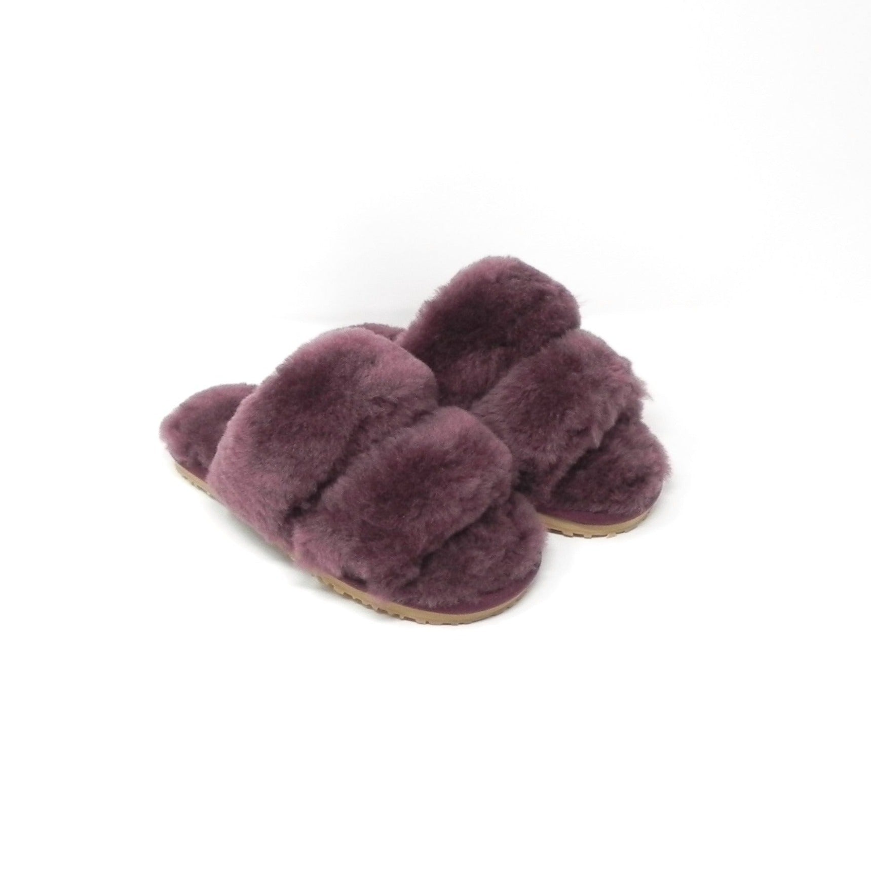 MOU - 2 stripes sheepskin fur slipper