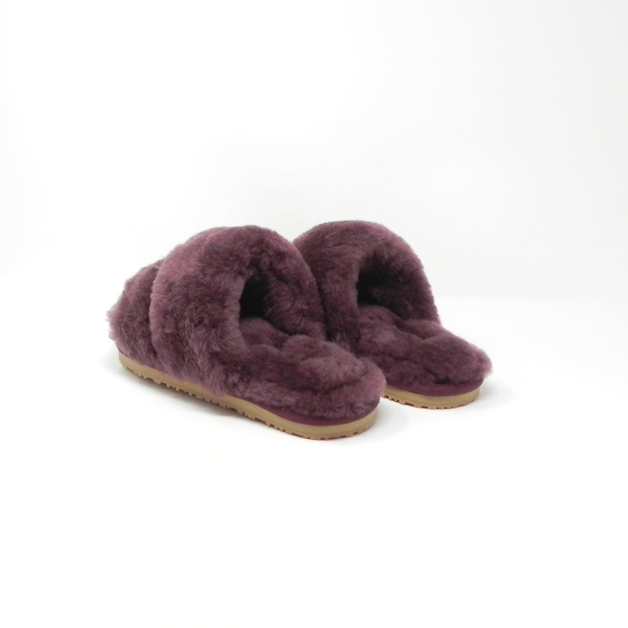 MOU - 2 stripes sheepskin fur slipper