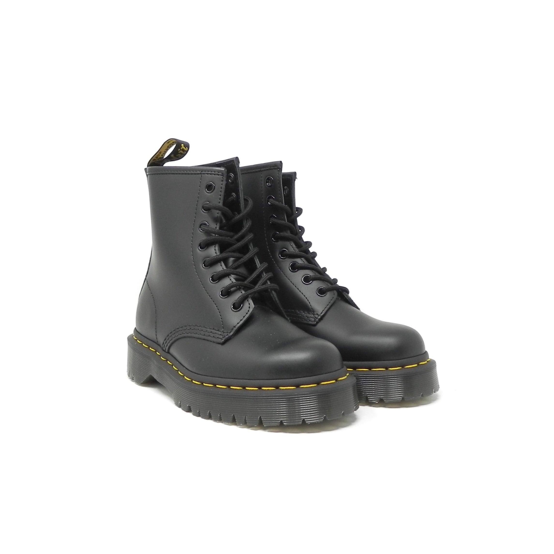 DR. MARTENS - Stivaletti Anfibi platform bex 8 fori l. gialla