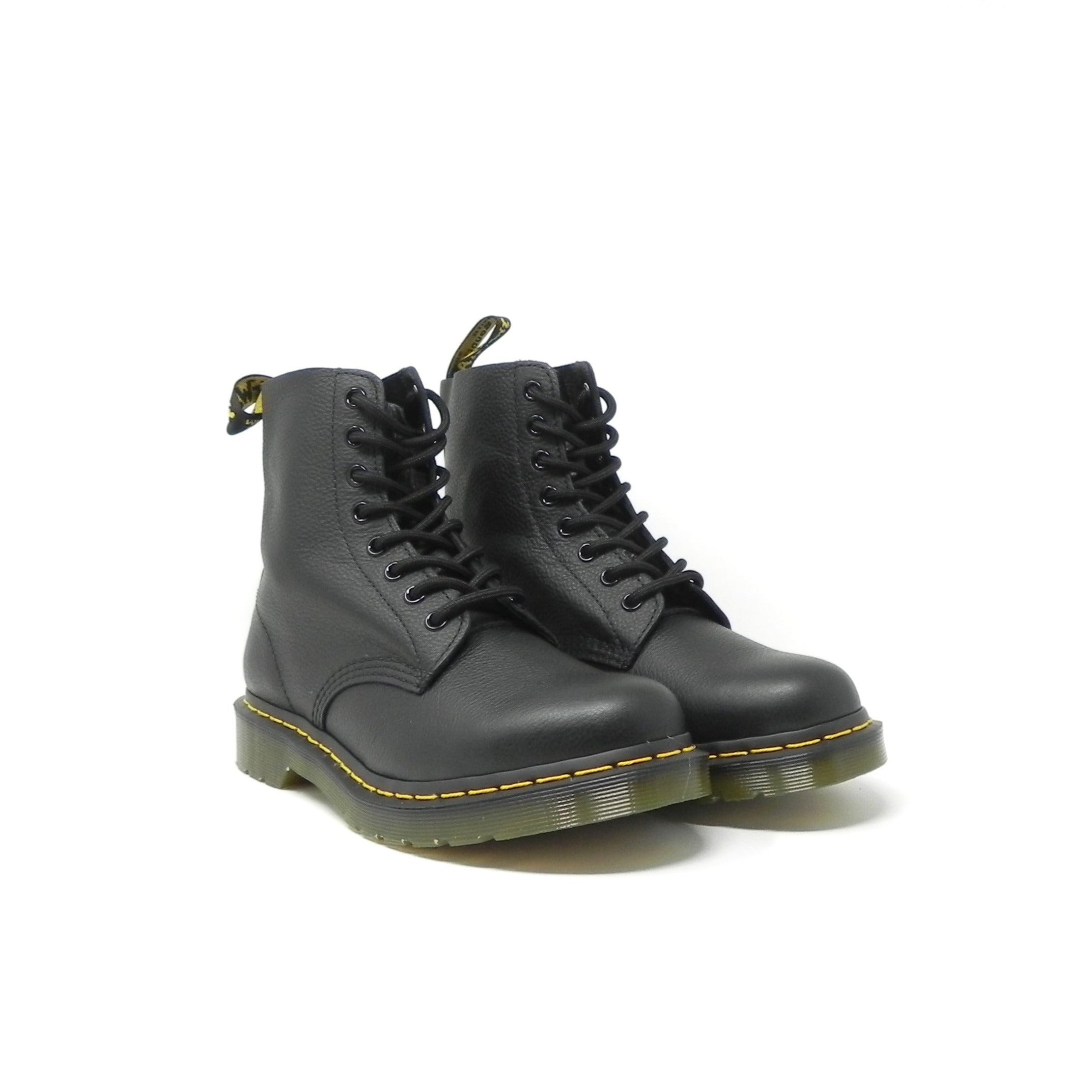 DR. MARTENS - Stivaletti Anfibi Pascal Virginia 8 fori linea gialla