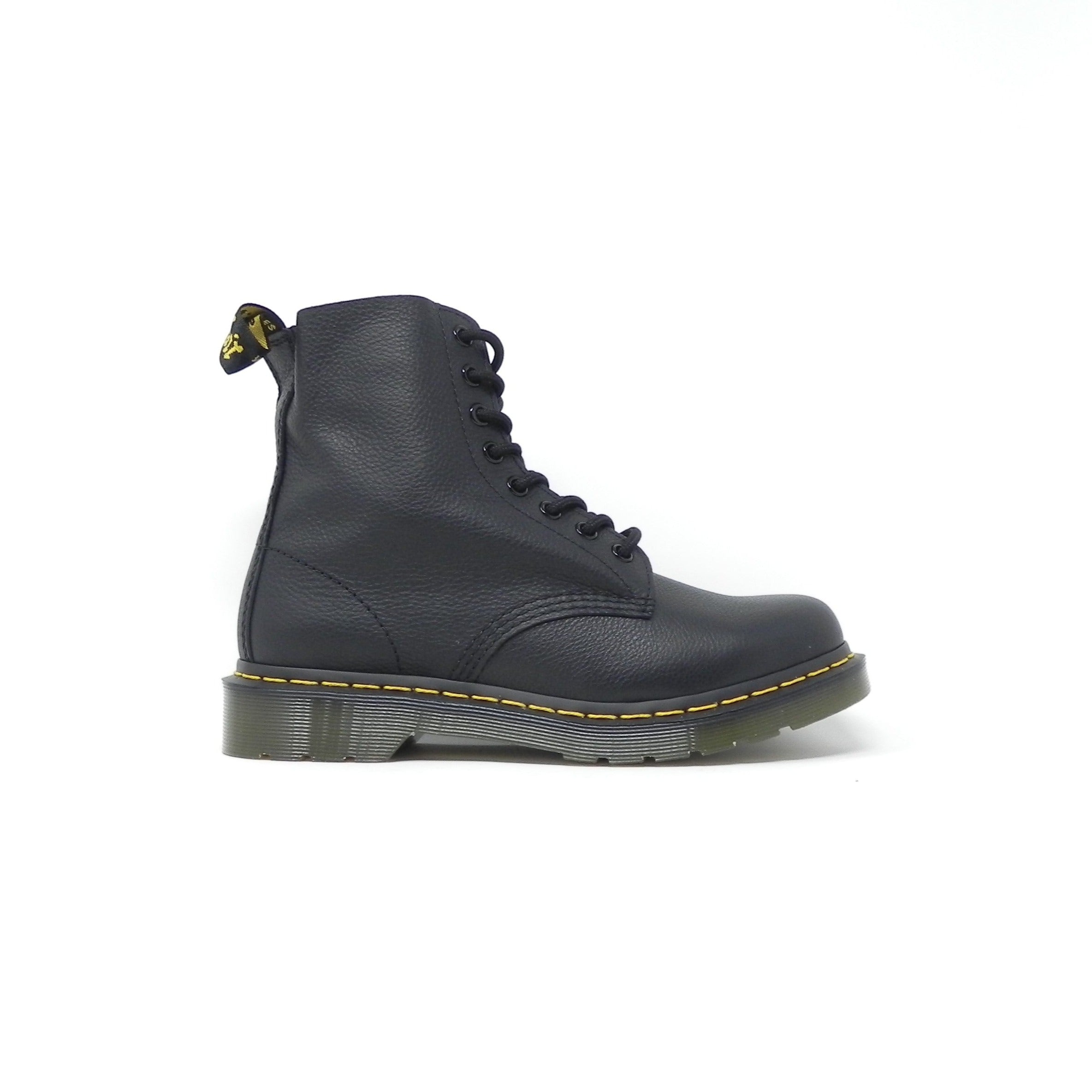 DR. MARTENS - Stivaletti Anfibi Pascal Virginia 8 fori linea gialla