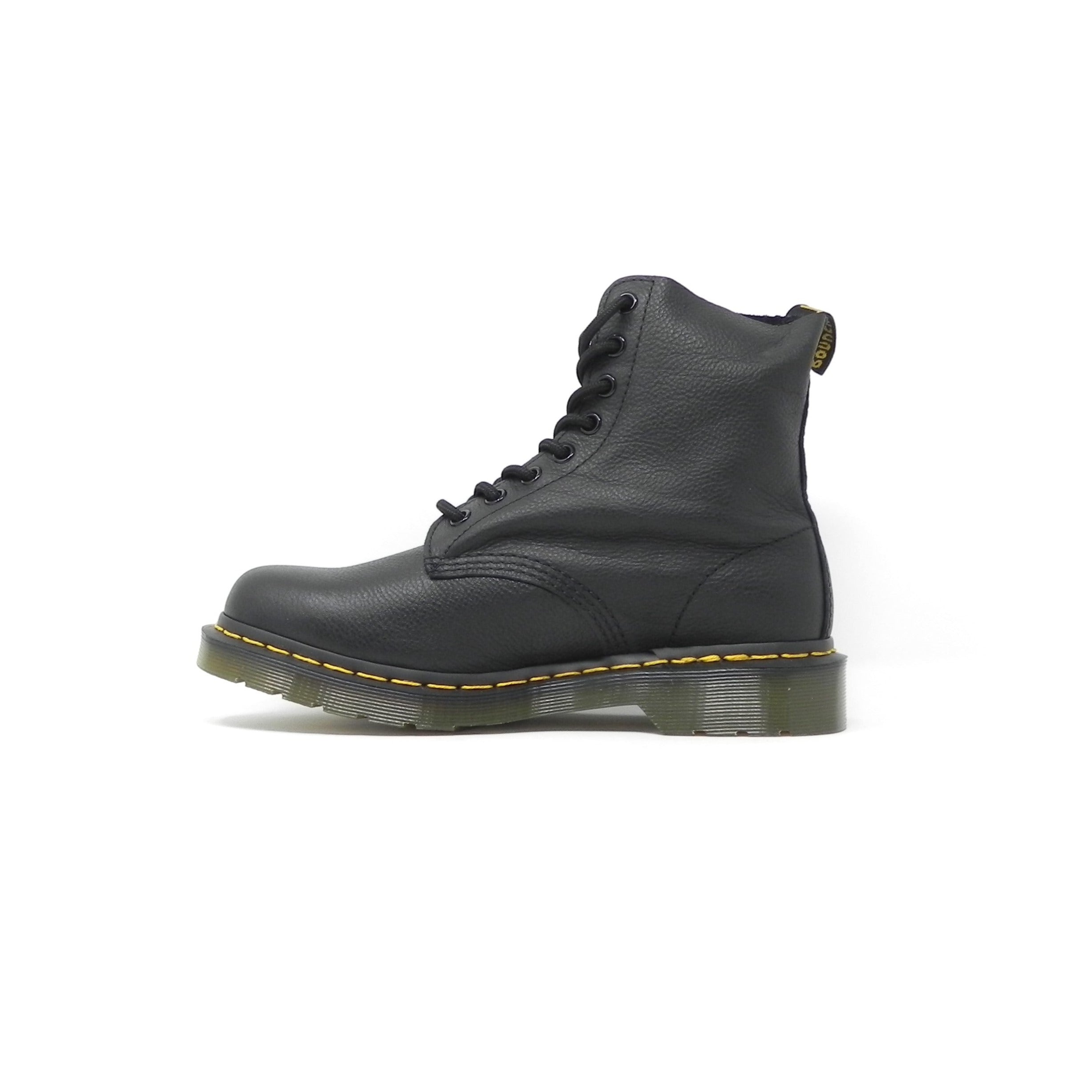 DR. MARTENS - Stivaletti Anfibi Pascal Virginia 8 fori linea gialla