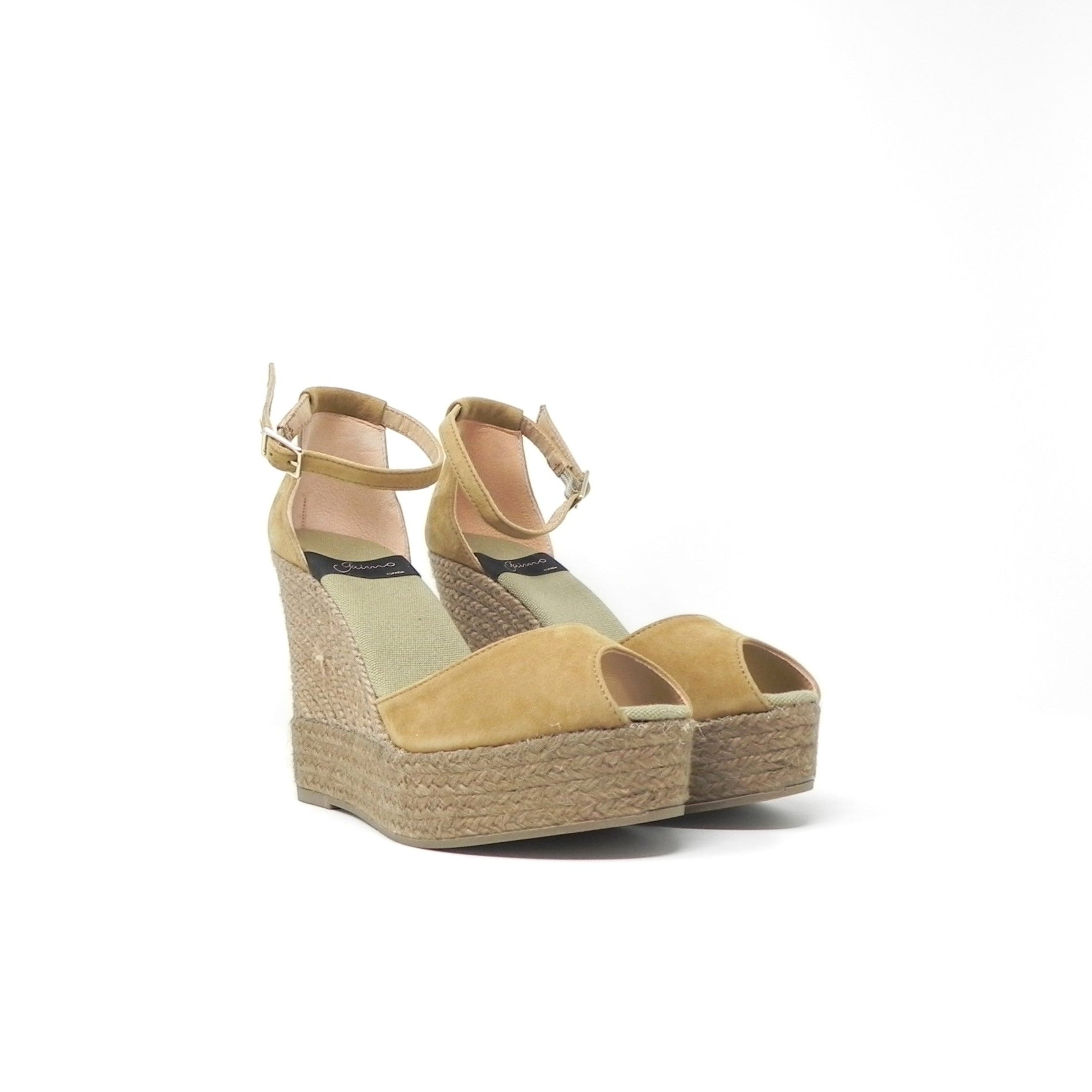 GAIMO - Espadrillas in pelle con zeppa alta