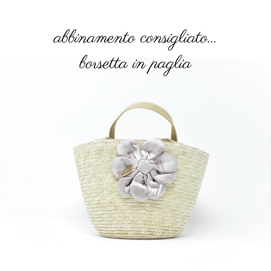 CAPOCUBO - Cappello in paglia con fiore in maglina