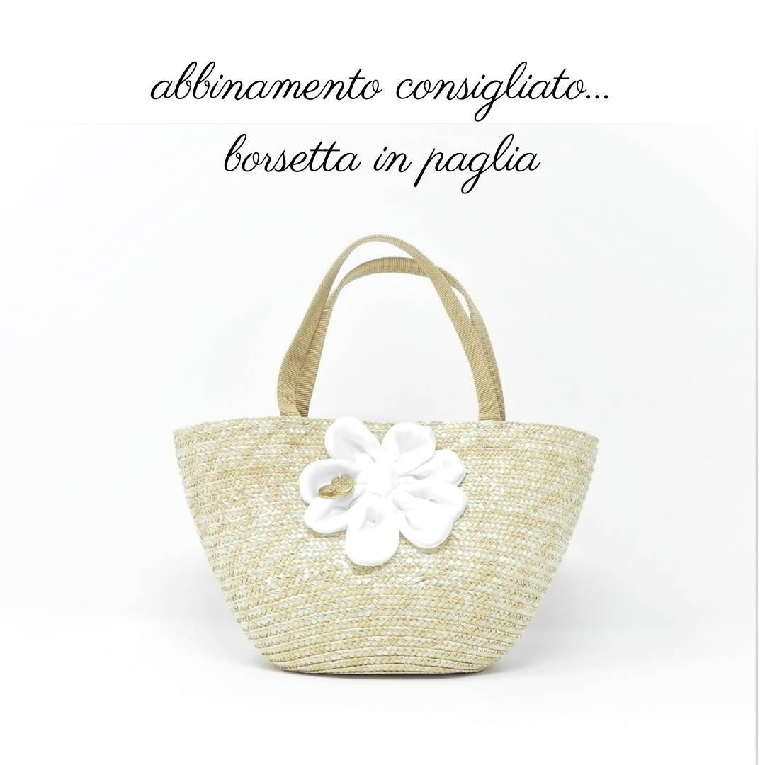 CAPOCUBO - Cappello in paglia con fiore in maglina