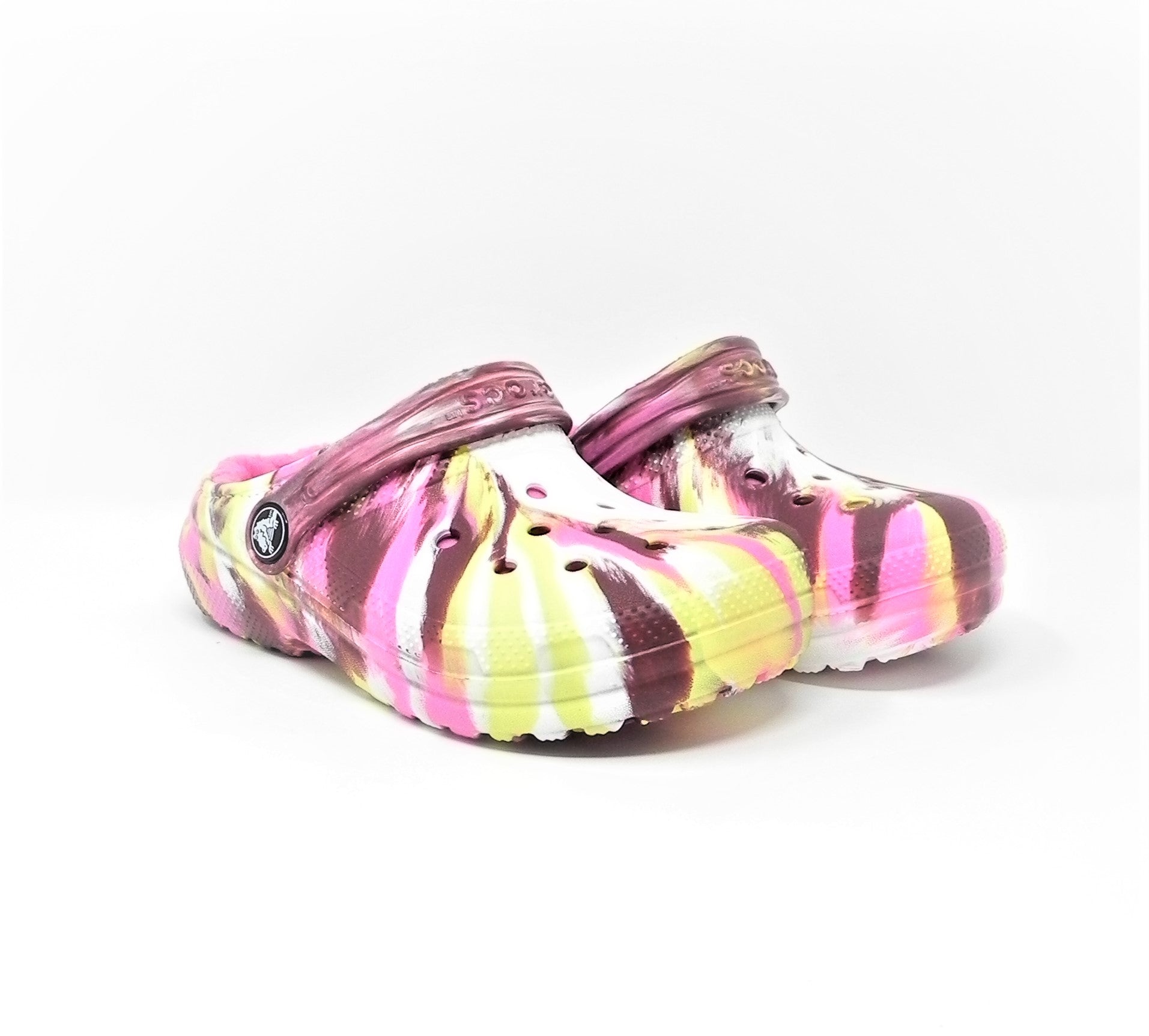 CROCS - Classic Lined Marbled Clog Kid con pelo