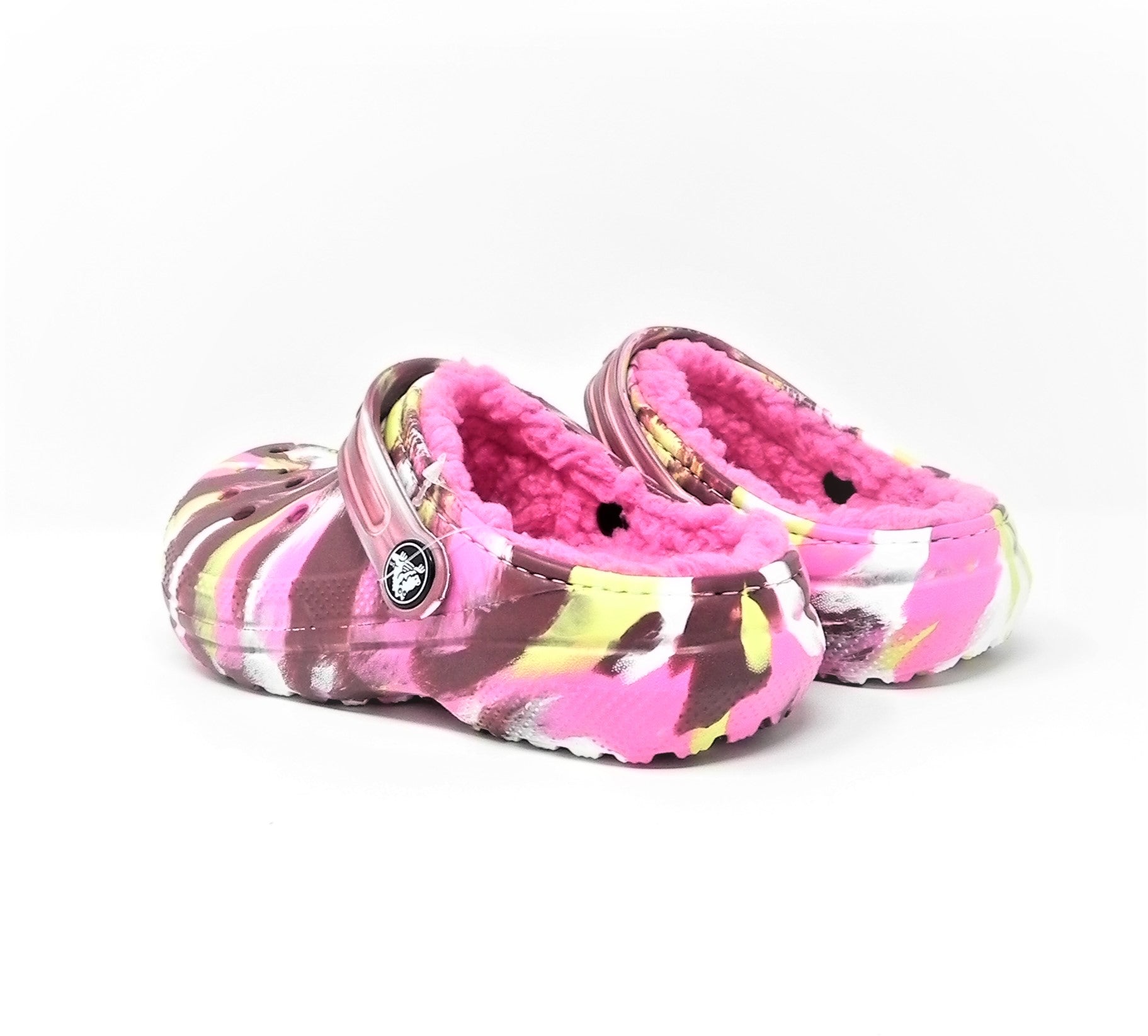 CROCS - Classic Lined Marbled Clog Kid con pelo