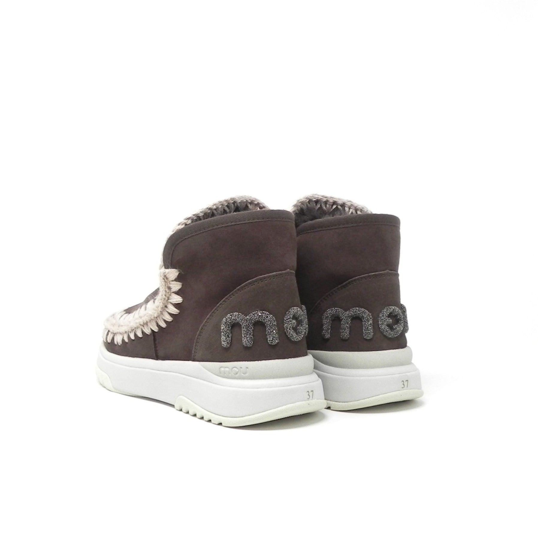 MOU - Stivaletti con pelo Eskimo Jogger Glitter Logo