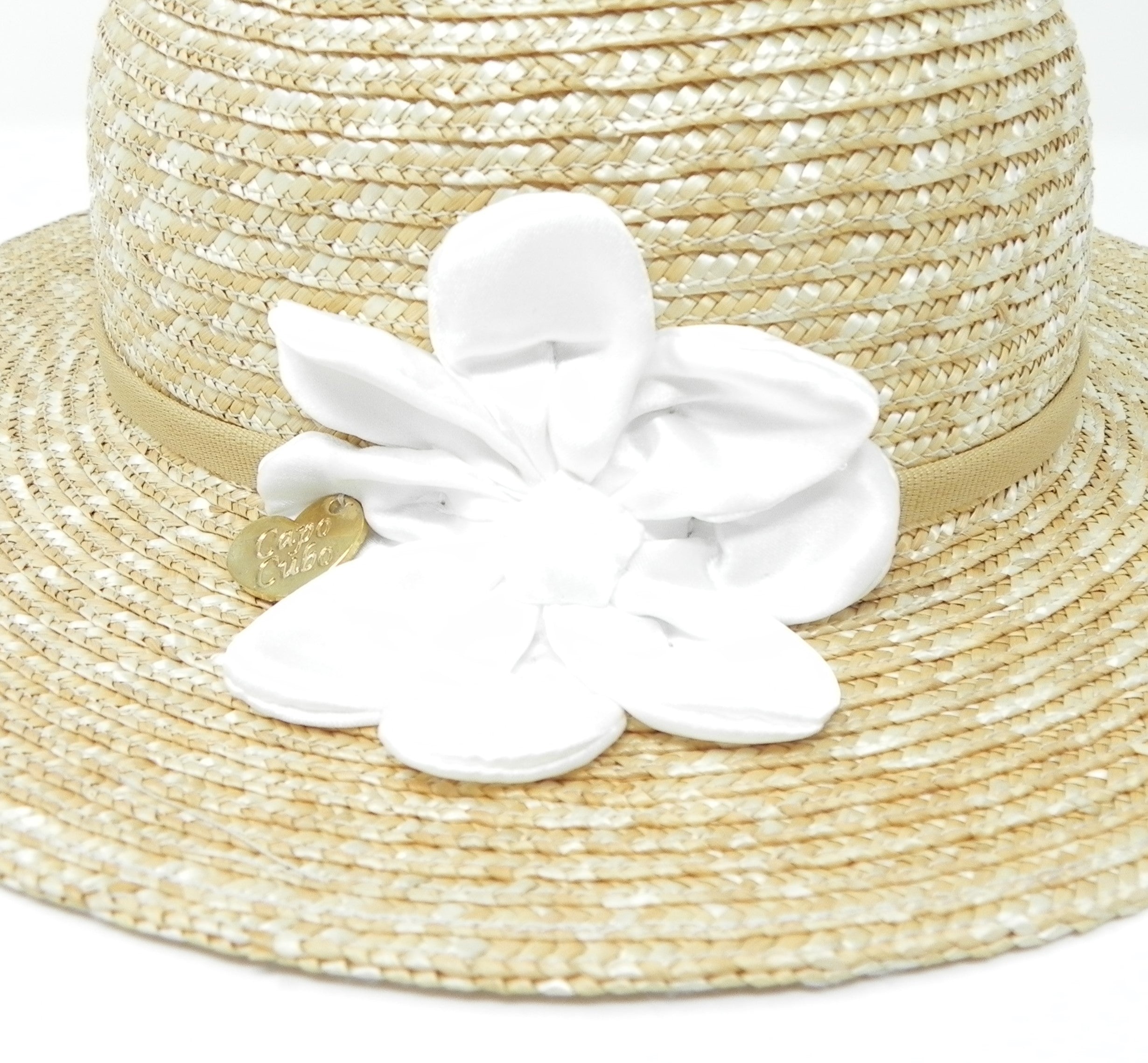 CAPOCUBO - Cappello in paglia con fiore in maglina